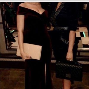 Avery G Sweetheart cut velvet gown size 4.